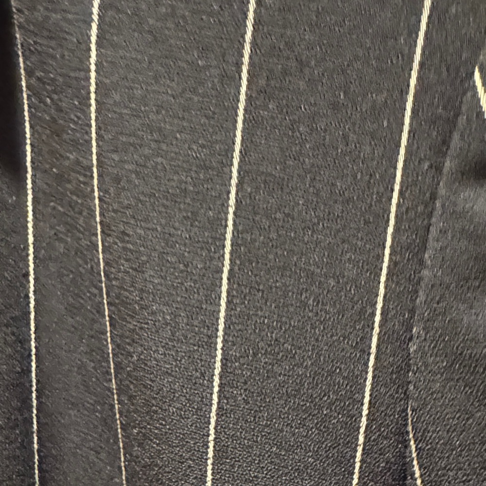 ALBERTO MAKALI Elegant Black Pinstripe Women's Blazer with Mini Skirt - Picture 13 of 14